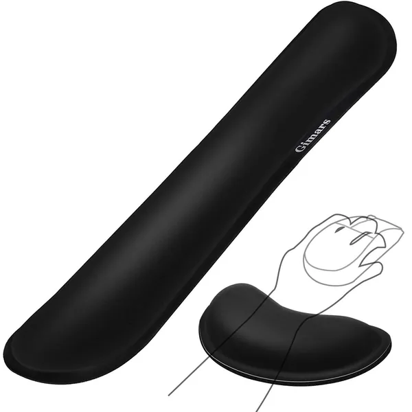 Gimars Memory Foam Set Keyboard Wrist Rest Pad, Mouse Wrist Cushion Support