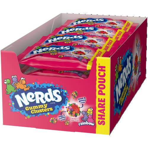 Nerds Gummy Clusters Candy, Rainbow, 3 ounce (Pack of 12) - Rainbow - 3oz (Pack of 12)