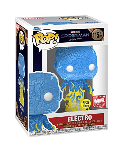 Funko POP! Spider-Man: No Way Home Glow-in-The-Dark Electro Marvel Collector Corps Exclusive, Multicolor (69036)