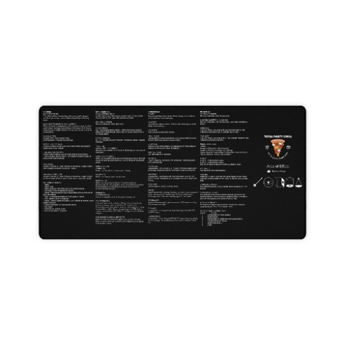 5e DnD Player Mat (Black) | 31.5" × 15.5"