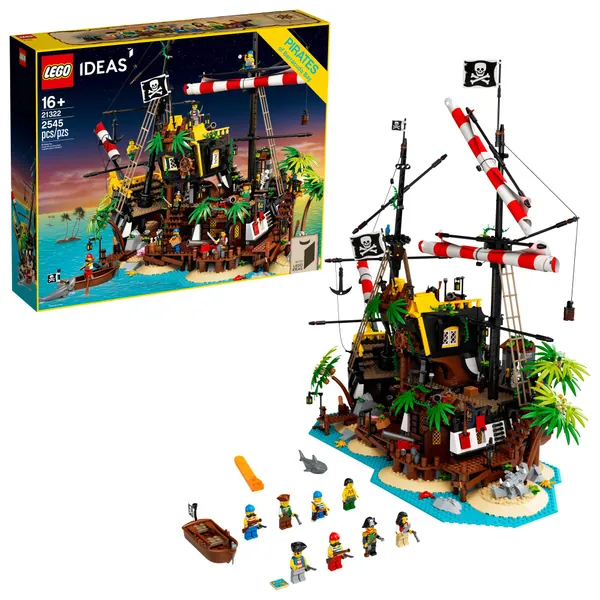 LEGO Ideas Pirates of Barracuda Bay 21322 Building Kit, Cool Pirate Shipwreck Model with Pirate Action Figures for Play and Display, New 2020 (2,545 Pieces)