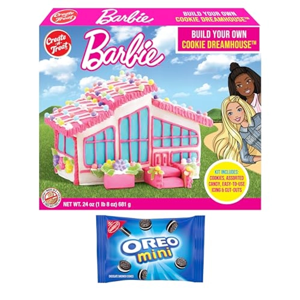 Create-A-Treat Barbie™ Dreamhouse™ Cookie Decorating Kit, Holiday Gift, 24 oz​ + Bonus OREO Mini Cookie Snack Pack