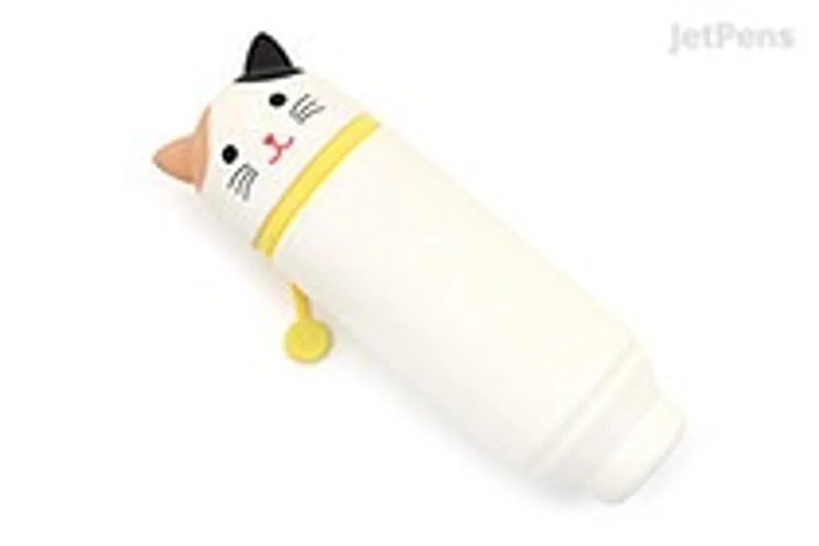 JetPens.com - Lihit Lab Smart Fit PuniLabo Stand Pen Case - Calico Cat
