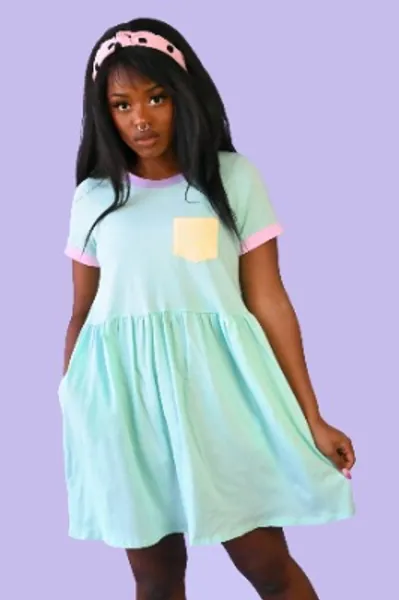 Cadoodle T-shirt Dress - Mint