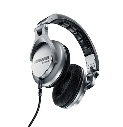 Shure SRH940 Professional Reference Headphones - Designed for Critical Listening, Studio Monitoring & Mastering, Ideal for Pro Audio Engineers and In-Studio Talent, Includes Straight and Coiled Cables