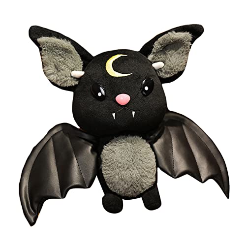 REYBEYOLA Cute Bat Stuffed Animal, Soft Bat Plush Doll Toy Gifts for Kids Birthday, Valentine, Christmas (Black, 17.71in)