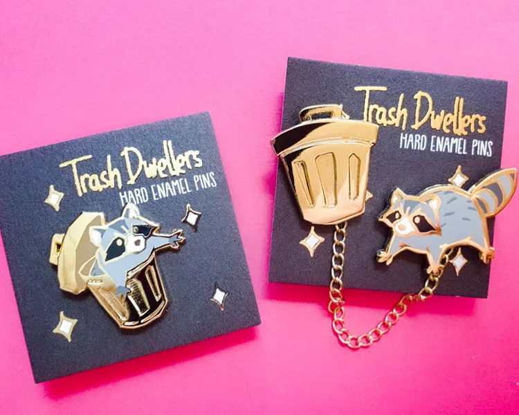Raccoon Hard Enamel Pin Set - Trash Dwellers
