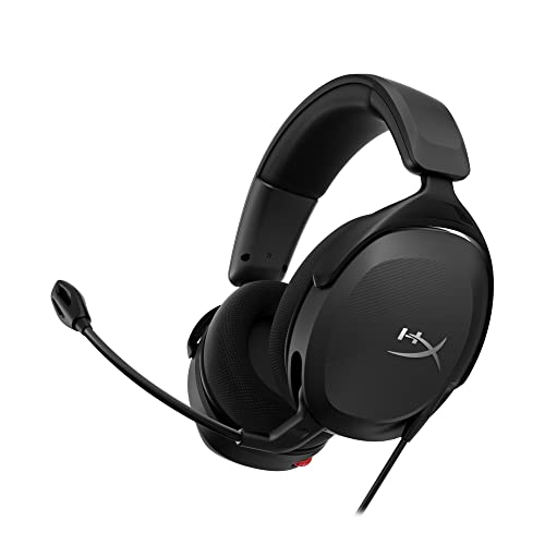 HyperX Cloud Stinger 2 Core – PC Gaming Headset, Lightweight Over-Ear Headset with mic, Swivel-to-Mute mic Function, DTS Headphone:X Spatial Audio, 40mm Drivers, Black - Black/Red - Wired
