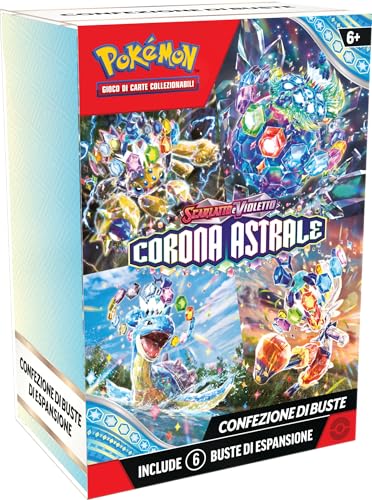 GCC Pokémon: confezione di buste dell’espansione Scarlatto e Violetto - Corona Astrale (sei buste di espansione)