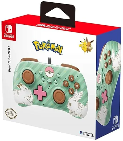 HORI Horipad Mini (Pokémon: Pikachu & Evoli) Controller für Nintendo Switch - Offiziell Lizenziert