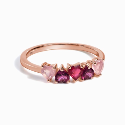 Rose Quartz Rhodolite Ring - Crush On You | 18kt Rose Gold Vermeil / 7
