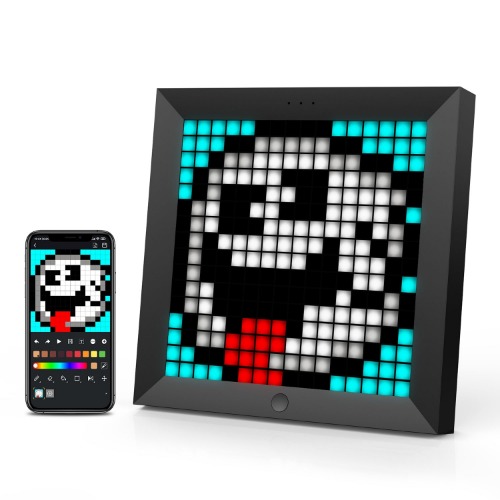 Divoom Pixoo | Pixel Art Digital Picture Frame | 16x16 LED Display |Cool Animation Frame Wall | black