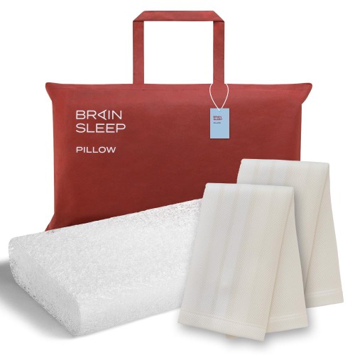BRAIN SLEEP Pillow, Standard (9 Gradations), Pillow Cover x 2, Active Air White, Bedding, Pleasant Sleep, Customized, Memory Foam, High Resilience, Washable, Stiff Shoulders, Gift - STANDARD【9グラデーション】 - ホワイト