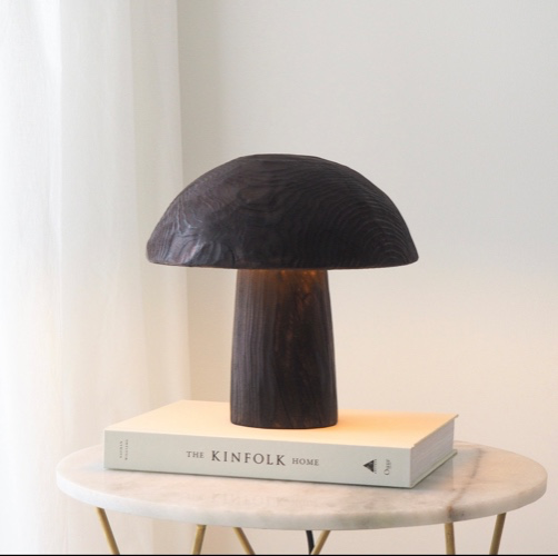 Wood Table Lamp, Minimal Nordic Living Room, Handmade Wood Sculpture, Mid-century, Desk Lamp, Minimal Design