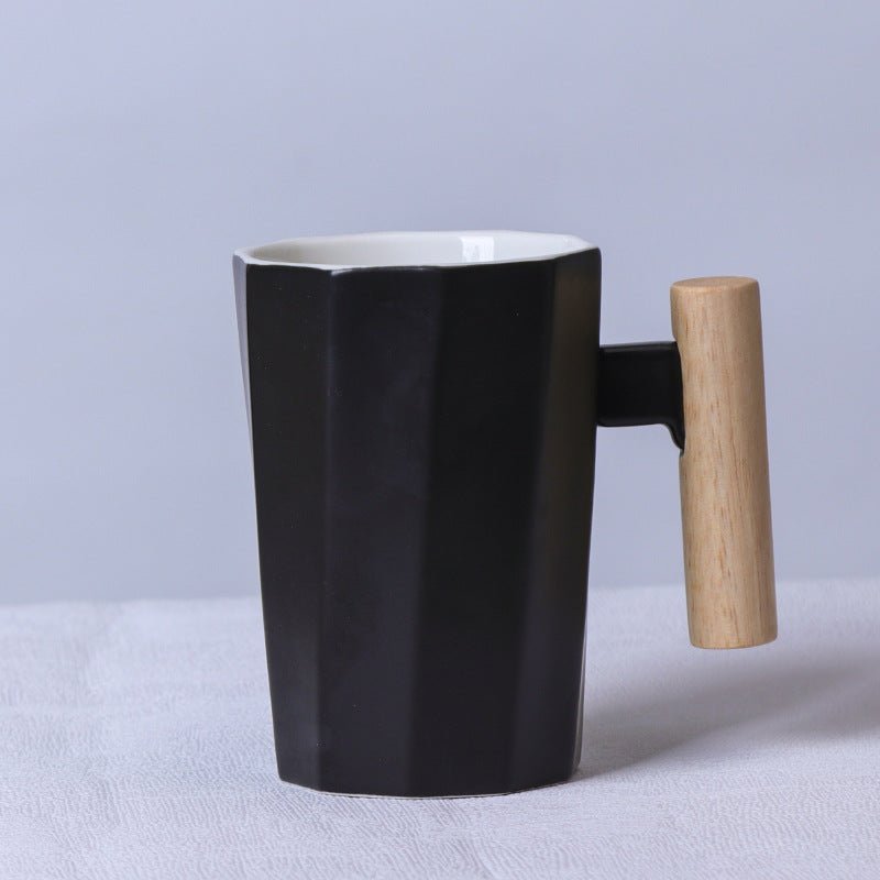 Nordic Large Ceramic Mug - Black / Cup Only