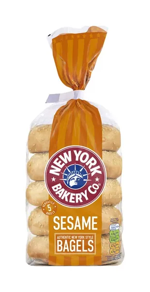 New York Bakery Company 5 Sesame Seed Bagels