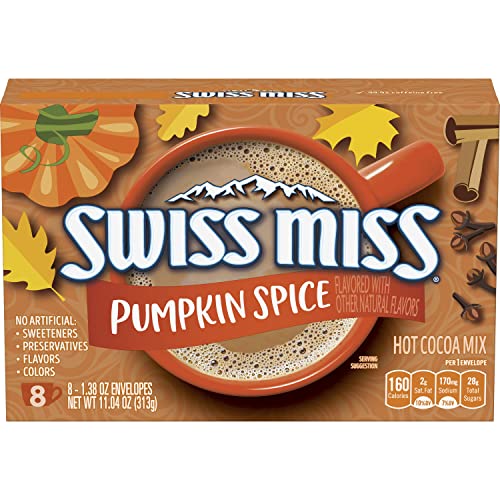 Swiss Miss Pumpkin Spice Flavored Hot Cocoa Mix Packets, 1.38 Oz. 8Count - Pumpkin Spice