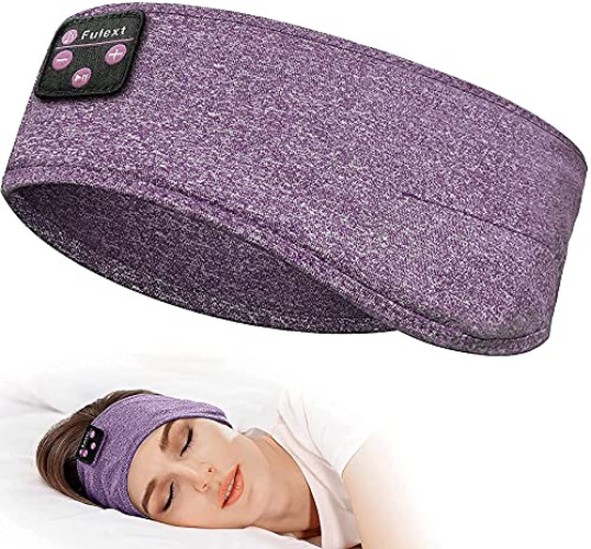 Perytong Sleeping Headphones, Bluetooth Sleep Headphones Headband Soft Comfortable Bluetooth Headband Sleep Earbuds Sports Headband Cool Tech Gadgets Sleeping Gifts Guide for Women Men - Purple