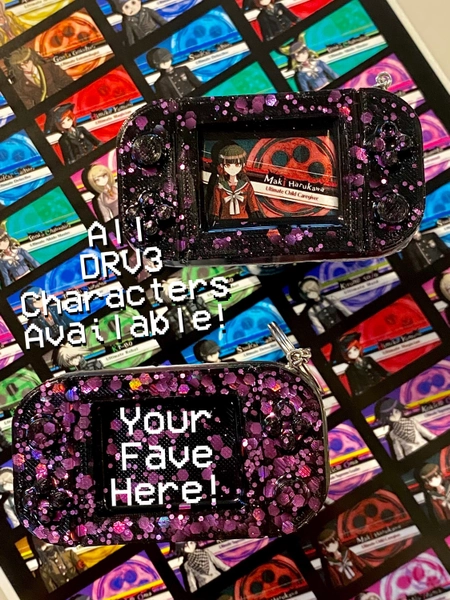Custom Handmade Danganronpa V3 Handheld Console Keychains! Choose Your Favorite Character! Rantaro, Kaede, Kaito, Maki, K1-B0, Kokichi