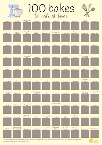 100 Bakes Scratch Off Poster 