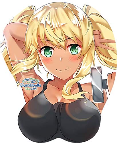 How Heavy are The Dumbbells You Lift? Anime Hibiki Sakura Breast Oppai Mouse Pad