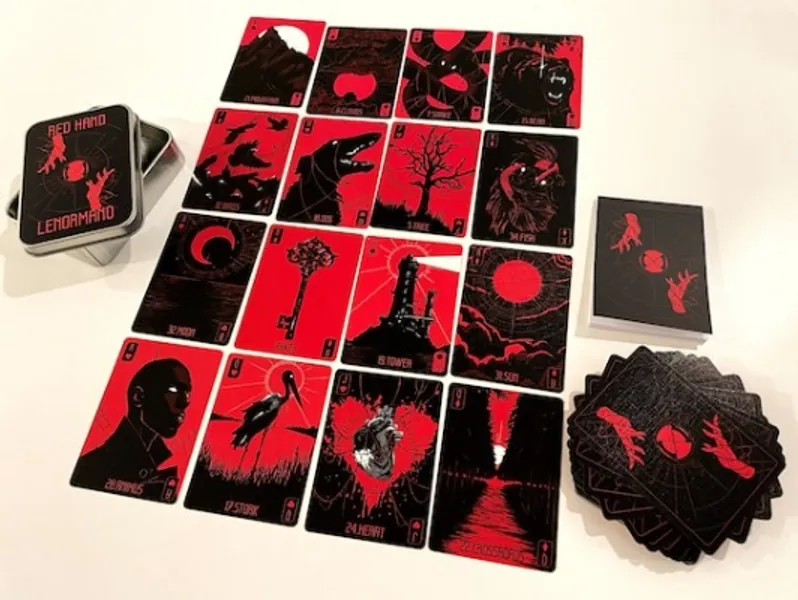 Red Hand Lenormand With Labelled Tin Box and Booklet  1st | Etsy