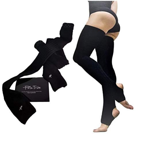 High Thigh Leg Warmers for Women - Long, Thick Socks for Women - Ideal for Ballet, High Socks with Superior Comfort - Large - Black