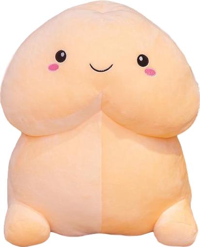 Tiny D Pillows (4 VARIANTS, 4 SIZES) - Beige (Smiley) / 20" / 50 cm