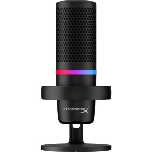 HyperX DuoCast – RGB USB Condenser Microphone for PC, PS5, PS4, Mac, Low-profile Shock Mount, Cardioid, Omnidirectional, Pop Filter, Gain Control, Gaming, Streaming, Podcasts, Twitch, YouTube, Discord - RGB Lighting DuoCast Black