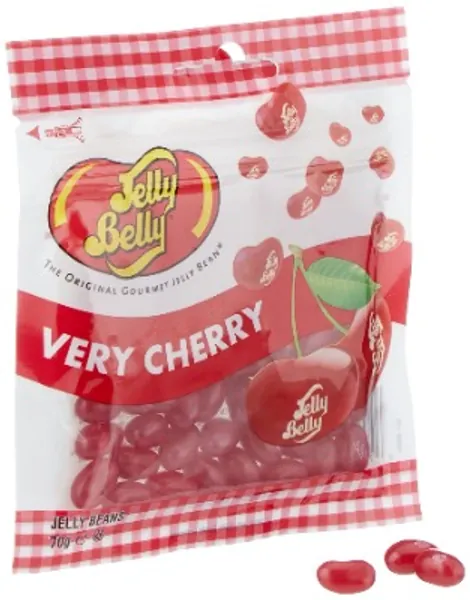Jelly Belly Jelly Beans - Gluten Free Sweets, Dairy and Fat Free - Very Cherry Flavor, 70g Food Gifts for Children