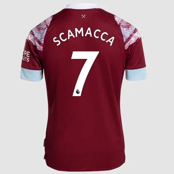 Scamacca West Ham Home Jersey 22/2023 Mens Soccer | Large