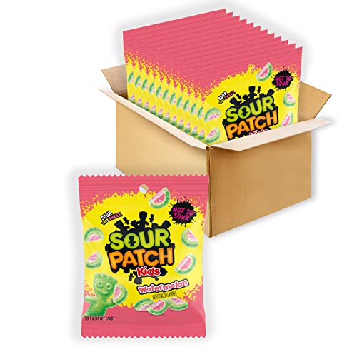 SOUR PATCH KIDS Watermelon Soft & Chewy Candy, 12-3.6 oz Bags