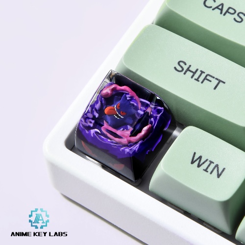Artisan Gengar Resin Keycap - Handmade Pokemon Keyboard Accessory