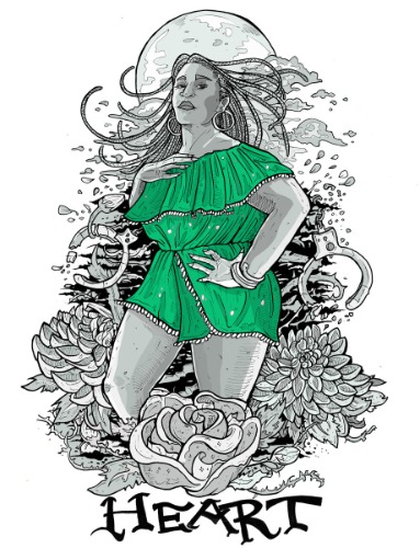 HEART RISOGRAPH PRINT - THE CHAOS OF ENLIGHTENMENT