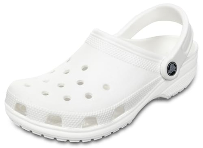 Crocs Unisex-Adult Classic Clogs - 11 Women/9 Men - White