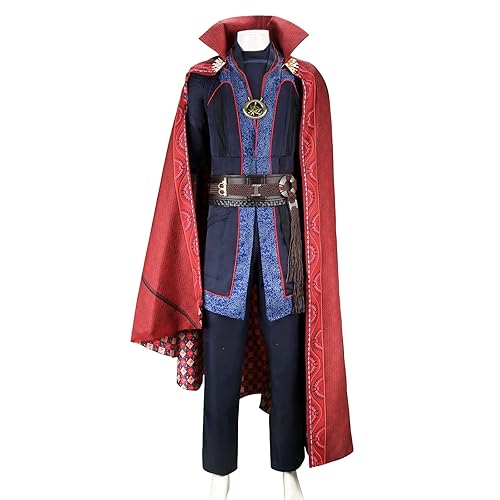 HLENOK Men's Cosplay Costumes Cloak Robe Medieval Master Dress Up Suits Halloween Masquerade Outfits - XX-Large