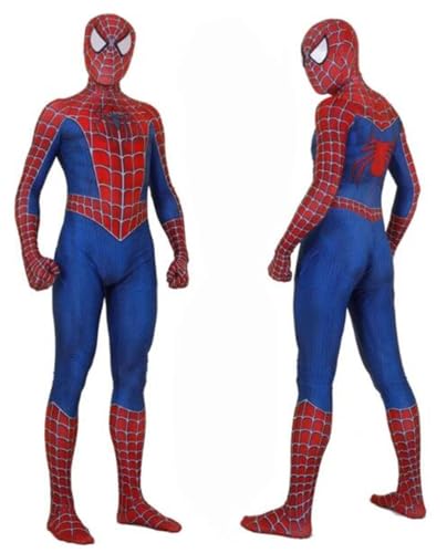 Bohorsun Halloween Superhero Cosplay Costume Halloween Tight Fitting Jumpsuits - Adult-XXL - Red