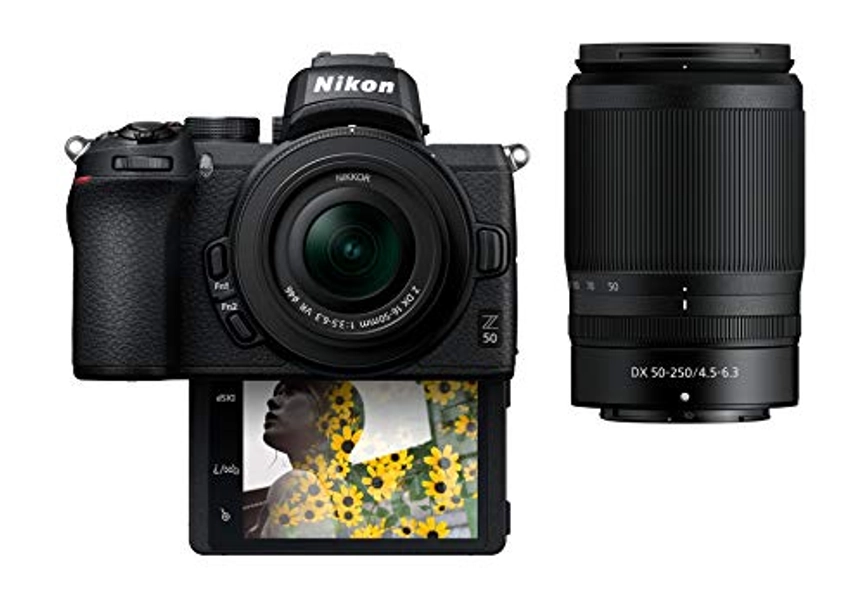 Nikon Z 50 with Two Lenses | Compact mirrorless stills/video camera with wide-angle and telephoto zoom lenses | Nikon USA Model