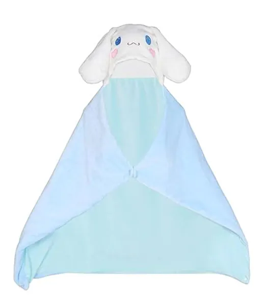 WANHONGYUE Cinnamoroll My Melody Kuromi Hooded Cape Cloak Wearable Blanket Hoodie Winter Warm Shawl Mantle Flannel Pajamas - Blue
