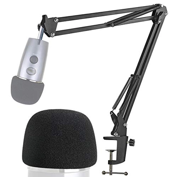 Yeti Nano Mic Stand with Pop Filter - Microphone Boom Arm Stand with Foam Cover Windscreen for Blue Yeti Nano Mic by YOUSHARES