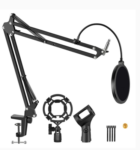 Adjustable Microphone Suspension Boom Scissor Arm Stand