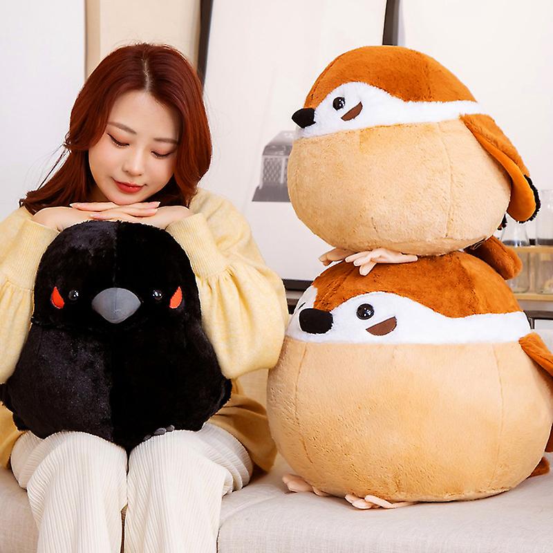 Cute Chubby Sparrow Crow Toys Pillow Stuffed Animal Soft Dolls Birt...