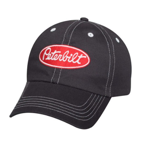 BD Peterbilt Trucks Motors Charcoal w/Red Oval Patch Cap/Hat