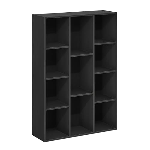 Furinno Luder 11-Cube Reversible Open Shelf Bookcase, Blackwood - Blackwood - 11-Cube