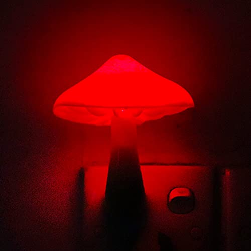 AUSAYE Sensor Led Nigh Light Plug in Nightlight for Kids Adults,Auto On/Off Night Lights Wall Lamp for Bedroom, Bathroom,Toilet,Stairs,Kitchen,Hallway Christmas Thanksgiving Gifts Red - Red - 1 Pack
