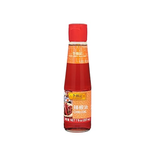 Lee Kum Kee Chili Oil (7 oz - 1 Pack), Crafted from Dried Chili Peppers and Soybean Oil, Spicy, Perfect for Dipping, Cold Dishes, Sichuan and Hunan Dishes