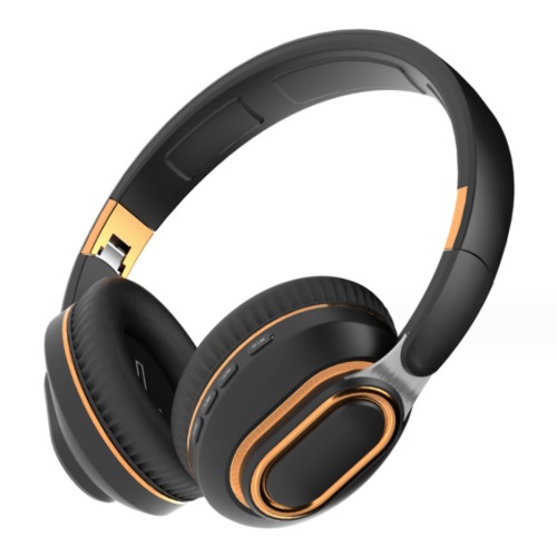 Foldable Bluetooth Headset with Dragon Design - Black