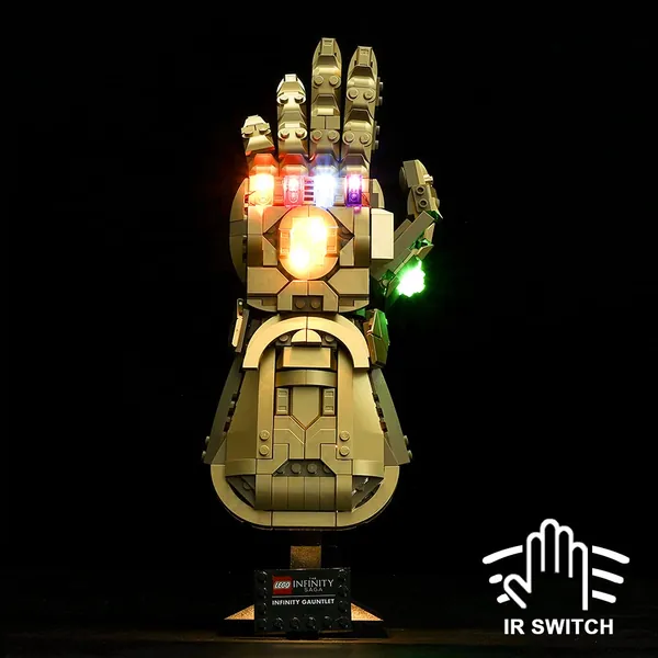 Kyglaring Led Lighting Set for Infinity Gauntlet -Light kit Compatible with Lego 76191 Building Blocks Model - with IR Switch for Inductive On and Off - Not Include Model (Standard Version)