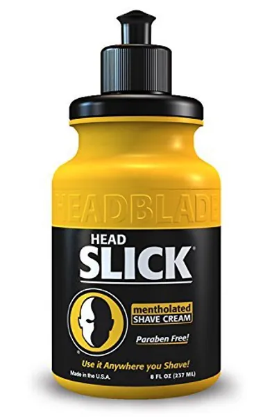 HeadBlade HeadSlick Shave Cream 8 oz for Smooth Headshaving for Bald Men, Helps with Irritation, Redness, & Razor Burn