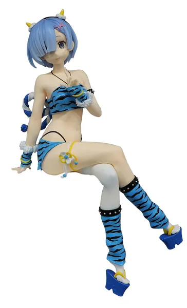 Furyu 6.3" Re:Zero -Starting Life in Another World- Rem Noodle Stopper Figure (Oni Costume Version)